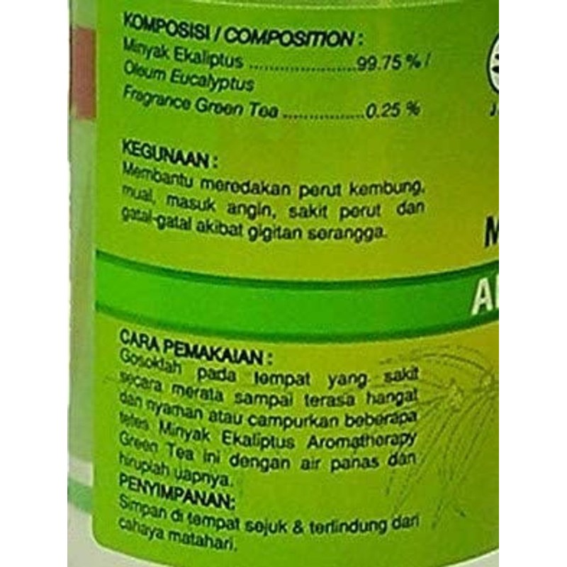 Cap Lang Minyak Eucalyptus Oil Aromatherapy Green Tea, 15 ml