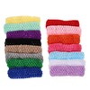 COLLBATH 30pcs Colorful Crochet Headbands High Elastic Soft Knitted Bandanas