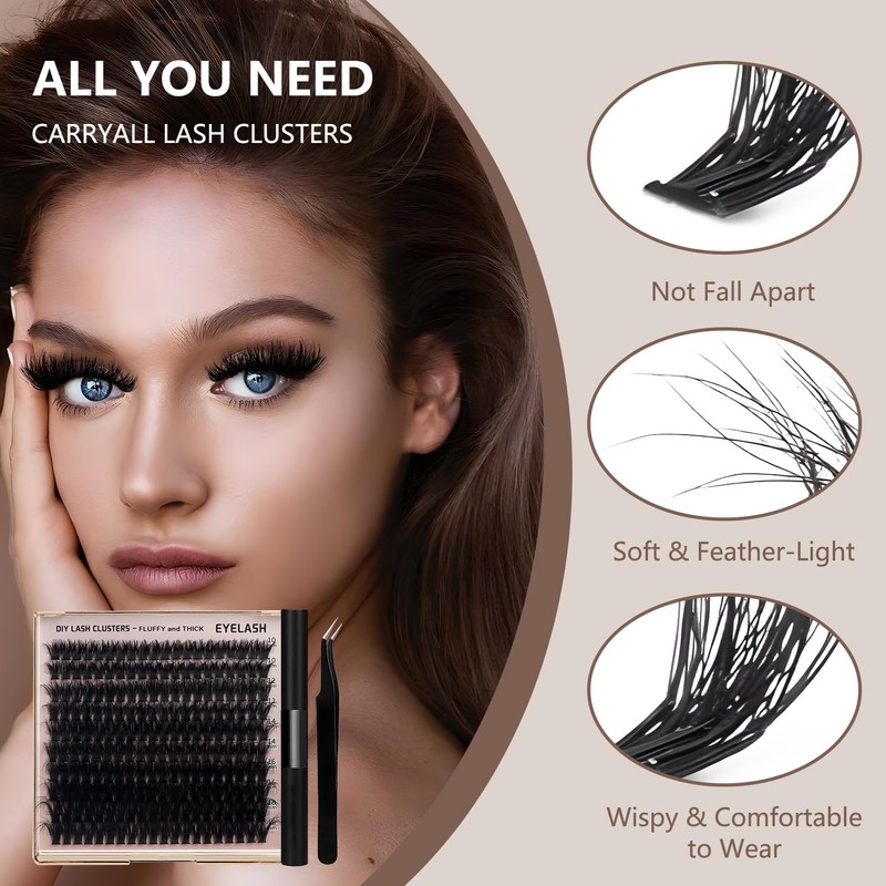 MOTIBACK 380pcs 200D lash extension set