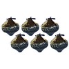 6 x Sequin Navy Blue Gold Christmas Tree Baubles Decorations