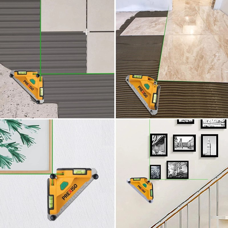 PREXISO Square Laser-65Ft Green Beam Floor Tile Laser Level With