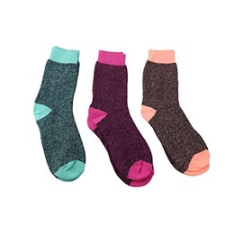 Dependable Industries inc. Essentials 3 Pair Women's Ladies Comfort Blend Warm All Weather Multi Purpose Socks