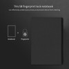 Fingerprint Lock USB Charging Security Leather Business Conference Notebook