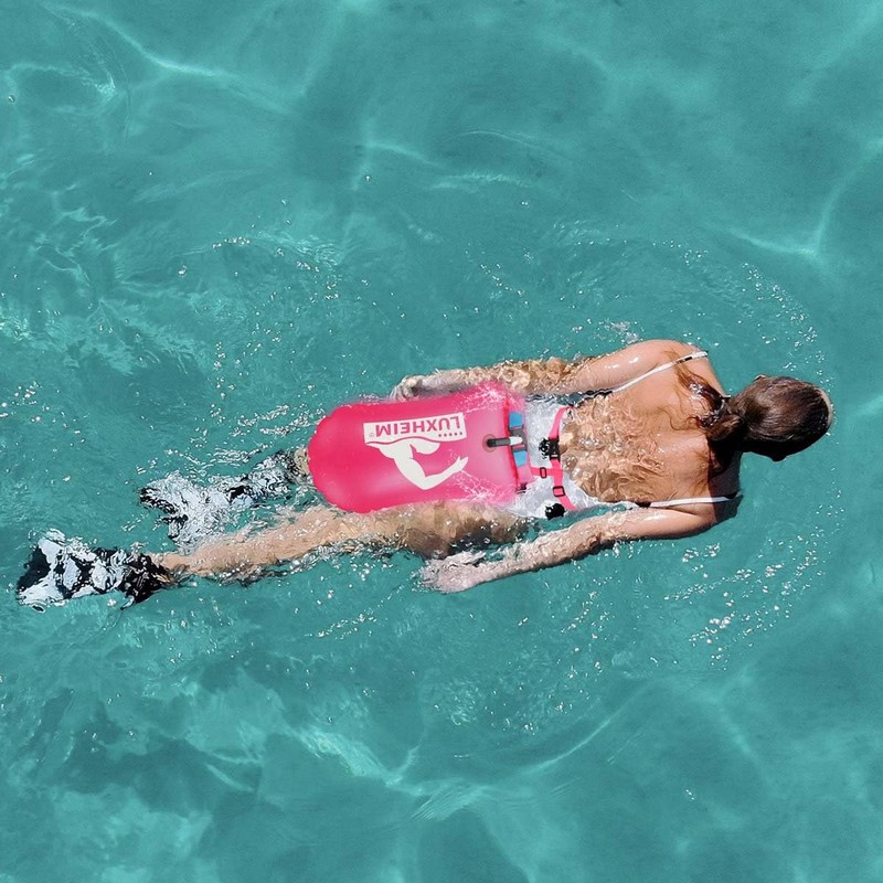 2 Pack Swim Buoy Tow Floats for Open Water Swimming