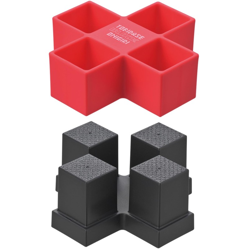 Akebono Sangyo CH-2118 Onigiri Maker, Tobidase! Block Onigiri, Red, Made