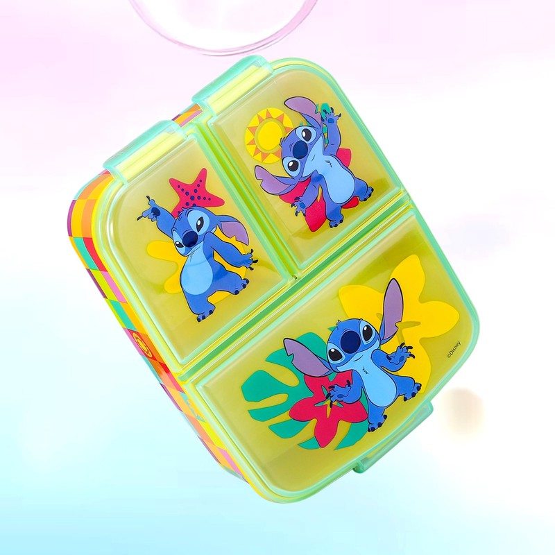 Zawadi Global Stitch Kids Childrens Multi Compartment Rectangular School Travel