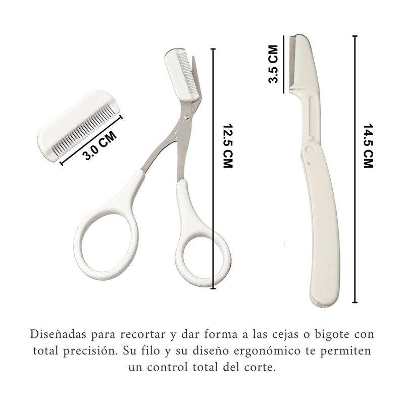 Perfilador Y Tijra Con Peine, Facial Cejas, Bigote Modelador