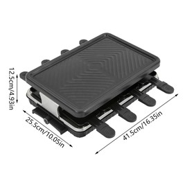 LINISHOP 2 in 1 Electric Griller Indoor BBQ Grill Electric Portable Barbecue Grill 1300W Fast Heating Temperature Control Top Large Baking Tray with 8 Small Baking Tray for Barbecues Party, Black