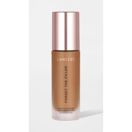 LAWLESS Women's Forget the Filler Skin-Plumping Line-Smoothing Foundation, 24D, deep with neutral-olive undertones, 1.0 Ounce