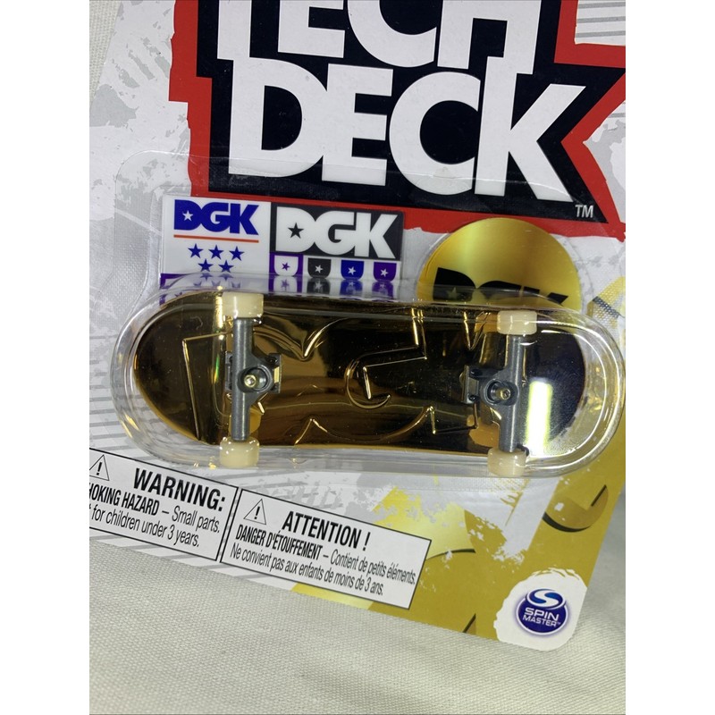 Tech Deck DGK Skateboard Golden Ultra Rare Shiny Gold Fingerboard