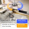 52in Ceiling Fan with Light,Modern Ceiling Fan with Light and