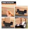 SALUINOKI 8 Pack Trailer Stake Pockets for 2x4 Wood, Steel