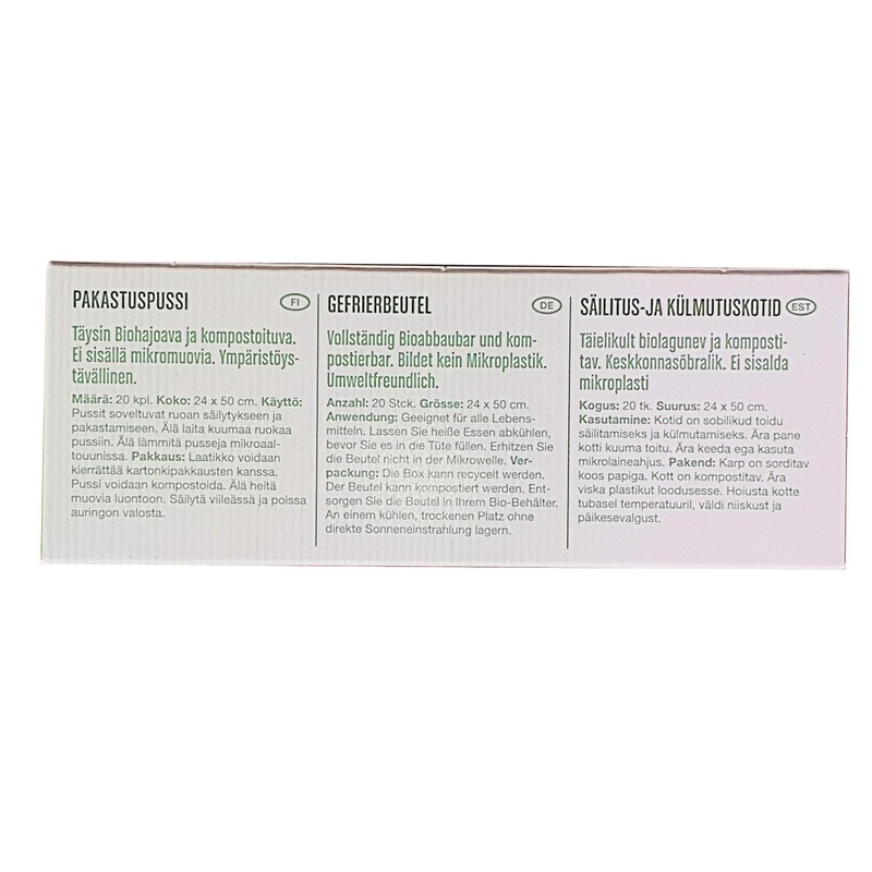 BioBag Compostable Freezer Bags, Clear, 4 & 6 Litre Combo,