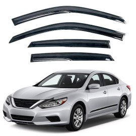 KPY Window Visor Compatible with Nissan Altima 2013-2018, 4PC Rain Guard Side Window Vent Deflectors Tape-On Mugen Style, 2013 2014 2015 2016 2017 2018