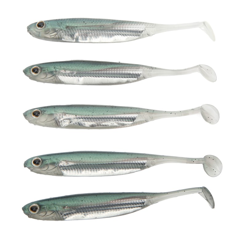 5Pcs Simulated Soft Fish Bait 3D Eyes Environmentally Friendly Silicone