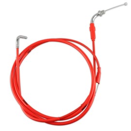 NIBBI Throttle Cable,71" Go Kart Throttle Cable,Universal Motorcycle Throttle Cable for Minibike Yamaha TaoTao Kymco SYM GY6 Scooter 125 150 Moped(RED)