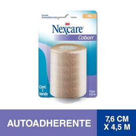 3M Nexcare, Coban Venda Autoadherente para Piel, Color Beige - 7.6cm x 4.5m, 1 rollo