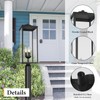 Diyel Outdoor Post Light Fixture, Modern Exterior Square Pillar Lantern