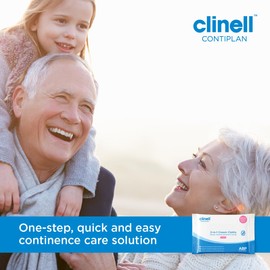 CONTIPLAN CONTIPLAN Incontinence Cleansing Cloths with Barrier Cream - Packs of 8 Cloths - All in One Cleansing Wipes Cleanses, Soothes and Moisturises - White