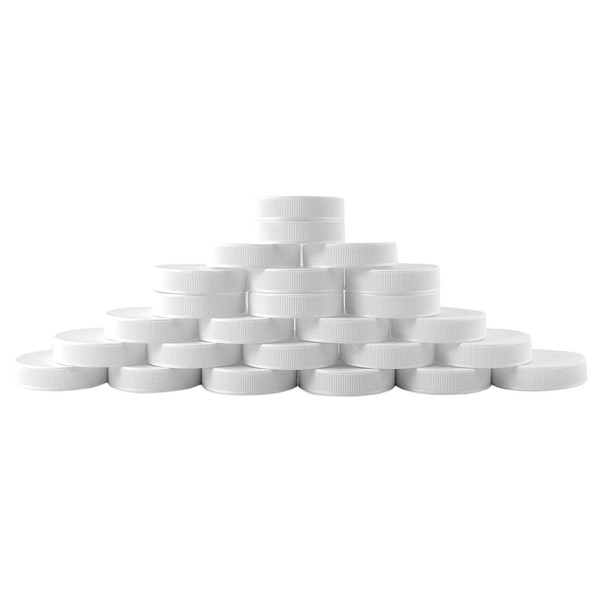 Regular Mouth Plastic Mason Jar Lids, Unlined (24-Pack); Standard Size