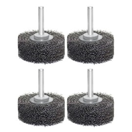 OSFTBVT Wire Wheel Brush 2x7/8in for Drill 4Pack, Heavy Duty Carbon Steel Wire Brushes for Rust,Paint,Oxides,Corrosion Removal 1/4in Shank Drill Rotary Attachment