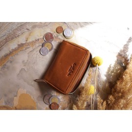 Gusti Abel Unisex Credit Card Wallet, Small Leather Credit Card Holder 2a118-33-8, Brown - Rfid