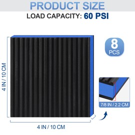 ToLanbbt 8 Pack Rubber Anti Vibration Pads 4" x 4" Heavy Duty EVA Mechanical Vibration Damping Isolator Pads 7/8" T Absorbing Mats for Compressor, Air Conditioner, Washing Machine, Dryer, Treadmill