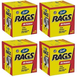 Scott 75260 Multi-Purpose Rags In-A-Box White - 4 Pack