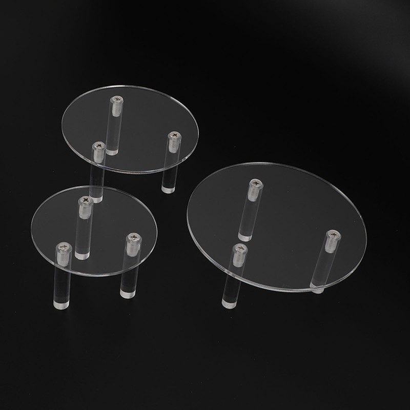 3 PCS Round Acrylic Display Stand Set Easy To Install