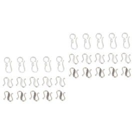 LALAFINA 80pcs S-Hook Clasps Silver Plating Jewelry Accessories for Bracelet and Necklace Making Assorted Styles for Creative Designs