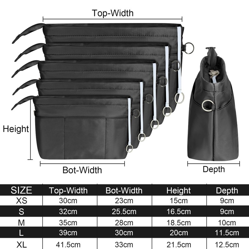 SHINGONE Handbag Organiser with Key Ring, Pocket Organiser, Waterproof, Inner