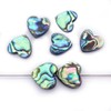 20PCS Heart Beads Abalone Shell Beads Natural Abalone Flat Loose