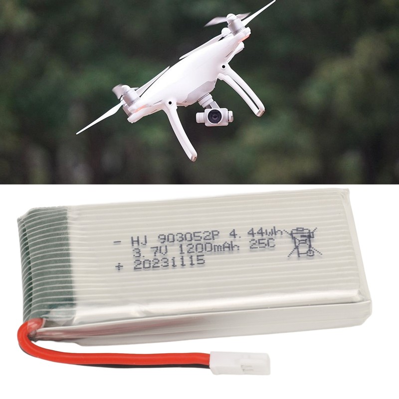 3.7V 1200mAh Lithium Battery for X5SW Quadcopter 903052P 25C RC
