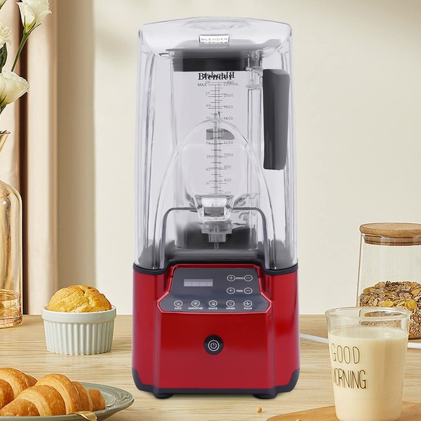 HinLIaDa Commercial Quiet Blender, 2200 Watt Professional Countertop Blender with