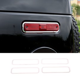 Side Marker Light Cover Compatible with Hummer H2 2003-2009, Side Turn Signal Light Decorative Frame, Auto Exterior Light Protection Kit, Chrome Silver, 4 PCS
