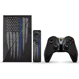 MightySkins Skin Compatible with NVIDIA Shield TV wrap Cover Sticker Skins Thin Blue Line