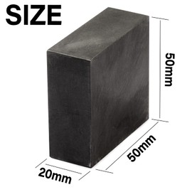 2 Packs Graphite Ingot Block 99.9% High Purity EDM Graphite Plate Blank Milling Surface Melting Casting Mould (50mm x 50mm x 20mm)