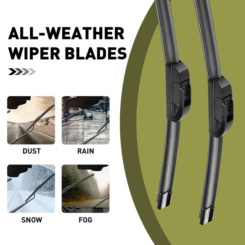 22"+22" Windshield Wiper Blades All-Season Durable and Stable Wiper Blades