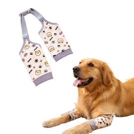 WeddHuis Recovery Sleeve Dog, Elbow Bandage Dog, Elbow Pads for Dogs, Dog Surgery Recovery Sleeve for Front Legs, Knee Brace Osteoarthritis for Dogs (XXL) (Yellow)