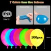 Pack of 100 Neon Balloons Fluorescent Party 7 Colours Birthday