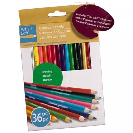 Craft County 36 Assorted Colored Pencils - High Pigment - Adult and Kid Coloring