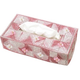 タカギ繊維(Takagi Seni) Panami 手芸キット メタリックヤーン きらきら お花の ティッシュカバー ルビーピンク TC-107