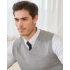 KALLSPIN Men's 100% Cotton Sweater Vest V Neck Regular Fit
