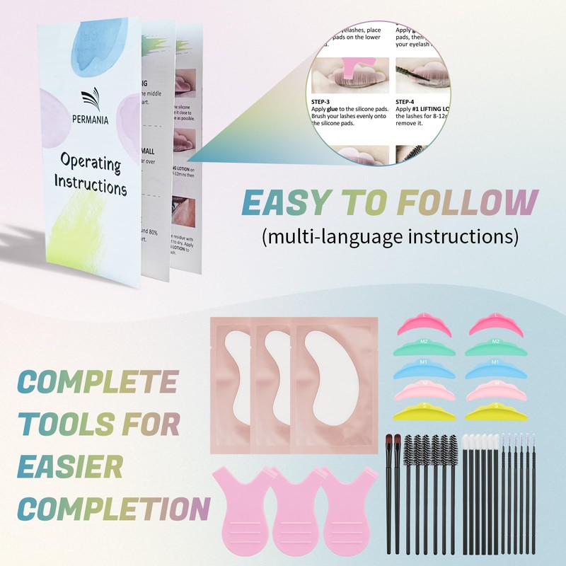 PERMANIA Lash Lift Kit - Upgraded Eyelash Perming & Brow