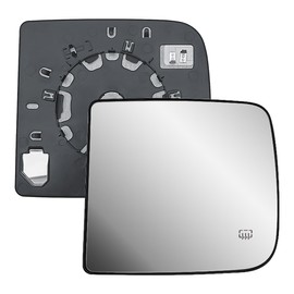 Replacement Driver Left Side Door Towing Mirror Main Big Glass Flat Heated with Back Plate for RAM 1500 2500 3500 from 2010 to 2024