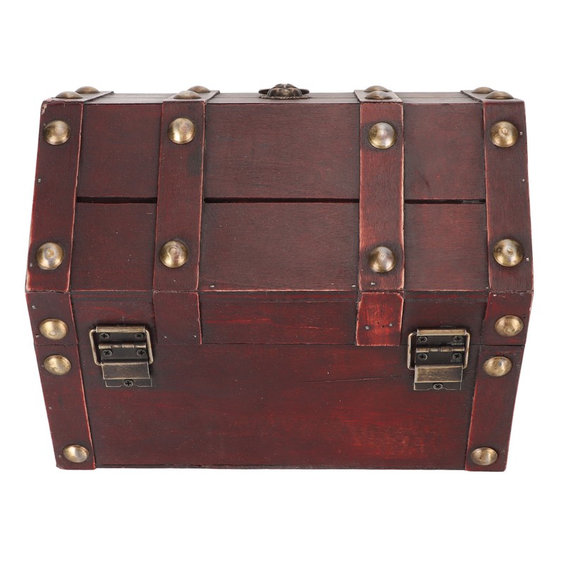 Treasure Chest Storage Box with Combination Lock Handcraft Exquisite Wood