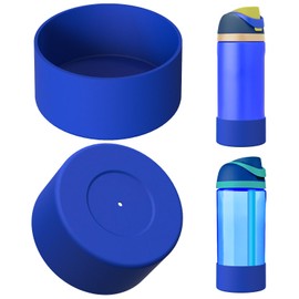 Linkidea Wasserflaschenmanschette, kompatibel mit Owala FreeSip, 473 ml, Silikon, rutschfeste Flaschenbodenhülle, Schutz für Flaschen, Stoßschutz, Marineblau, 2 Stück