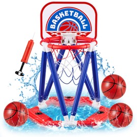 NNG Pool Basketball Hoop with Backboard,Floating Basketball Hoop for Pool with 3 Balls and Pump,Swimming Pools Games Water Toy for Kids,Adults and Family Indoor Outdoor