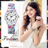 Lancardo Women Stretch Band Watch: Bohemia Flower Elastic Strap Analog