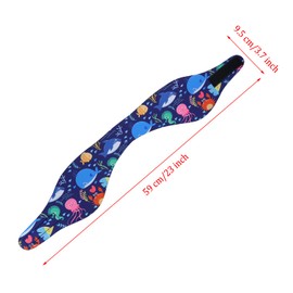 Penta Angel Swimming Headband with Silicone Ear Plugs Waterproof Swim Water Ear Band Ear Cover for Ear Protection (Dark Blue, 23 inch)